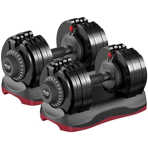 ATIVAFIT Adjustable Dumbbell Fitness Dial Dumbbell (Single, 71.5 lbs) - image 1