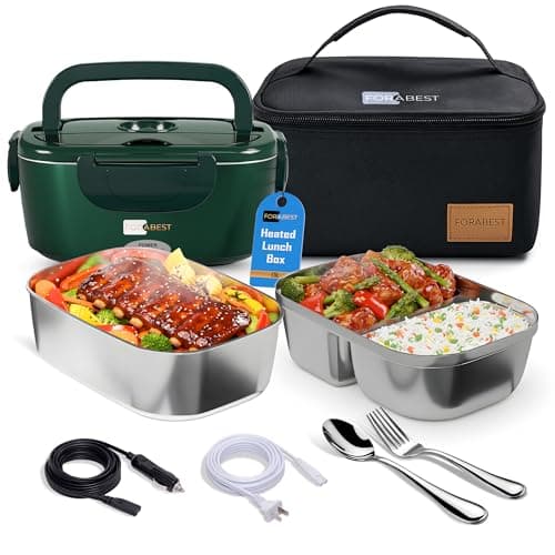 FORABEST 80W Heated Lunch Box (1.5L Stainless Steel) - image 1