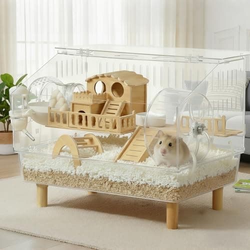 WflamaS Chew-Resistant Acrylic Hamster Cage with Accessories - image 1