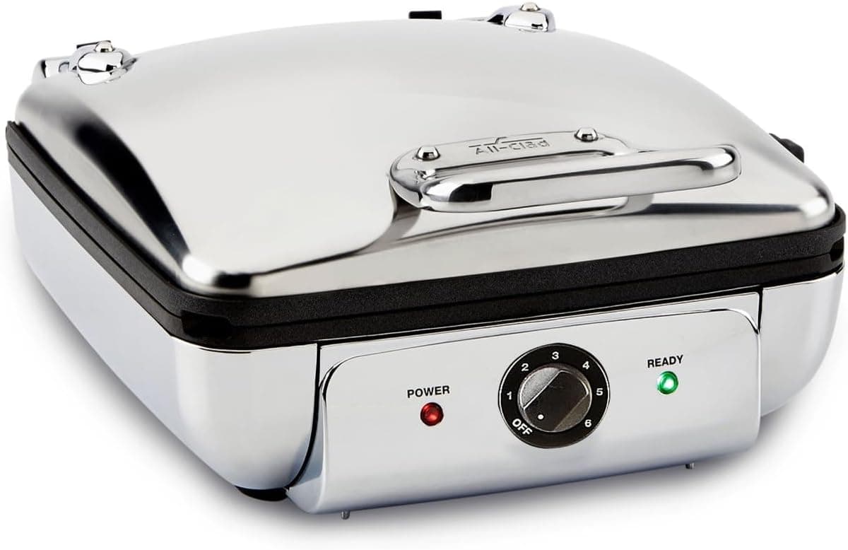 All-Clad Stainless Steel Belgian Waffle Maker WD822D51 - image 1