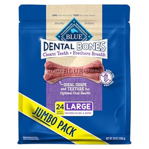 Blue Buffalo Dental Bones Large Natural Dental Chew Dog Treats (36 oz.) - image 1