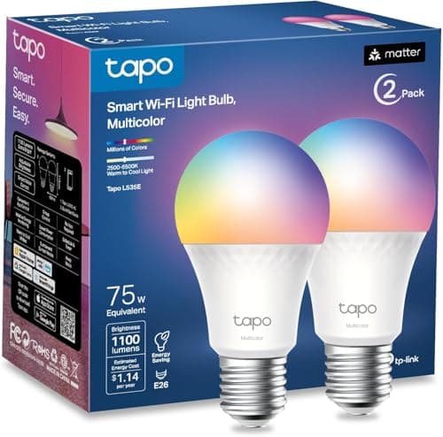 TP-Link Tapo L535E Matter Smart Color Bulb 1100 Lumens (2-Pack) - image 1