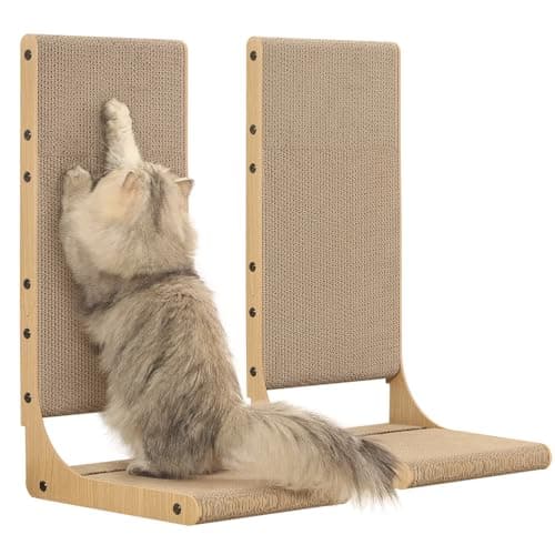 Zakkart 2-Pack L-Shaped Cat Scratching Board