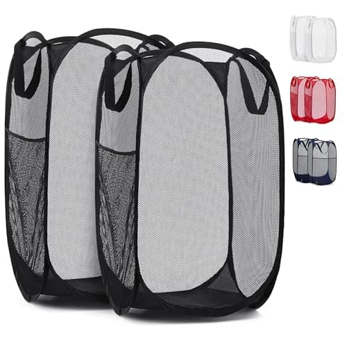 Amazon Basics Pop-Up Mesh Laundry Hamper 2-Pack - image 1