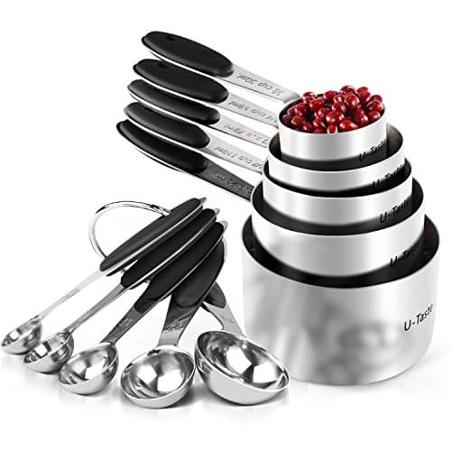 U-Taste 18/8 Stainless Steel Measuring Cups and Spoons Set of 15 - image 1