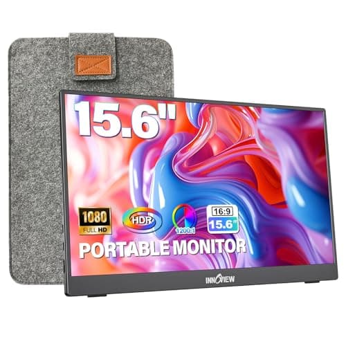 InnoView Portable Monitor 15.6" 1080P for Laptop with Protective Sleeve