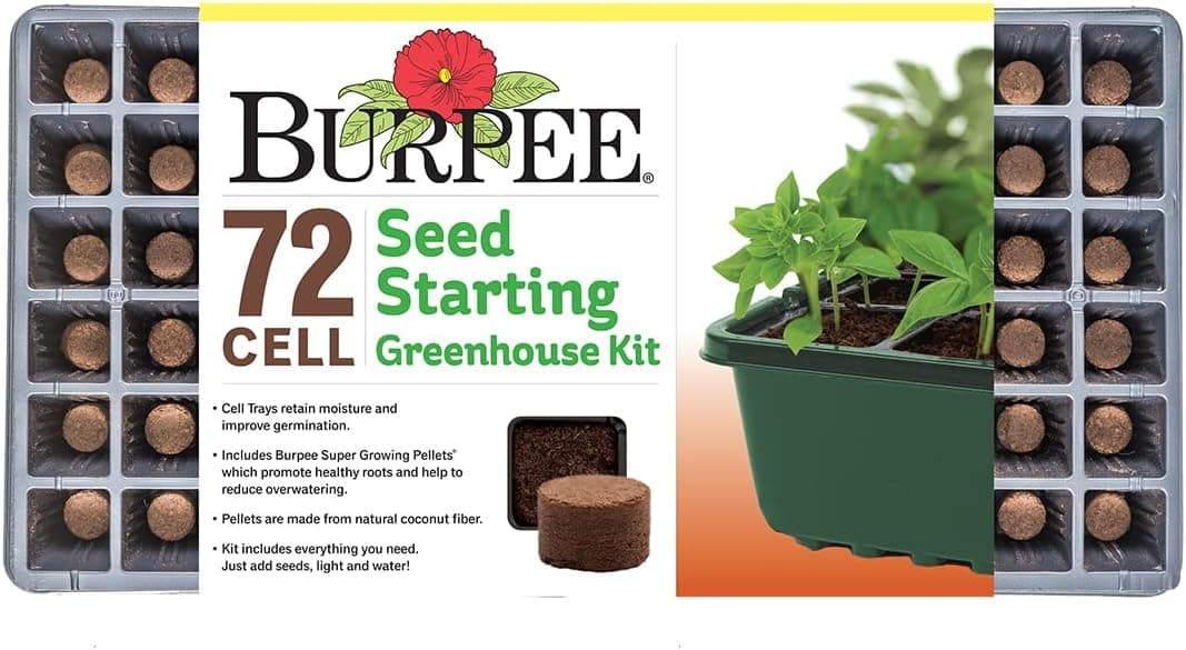 Burpee 72 Cell Greenhouse Kit with Coir Pellets and Dome - image 1