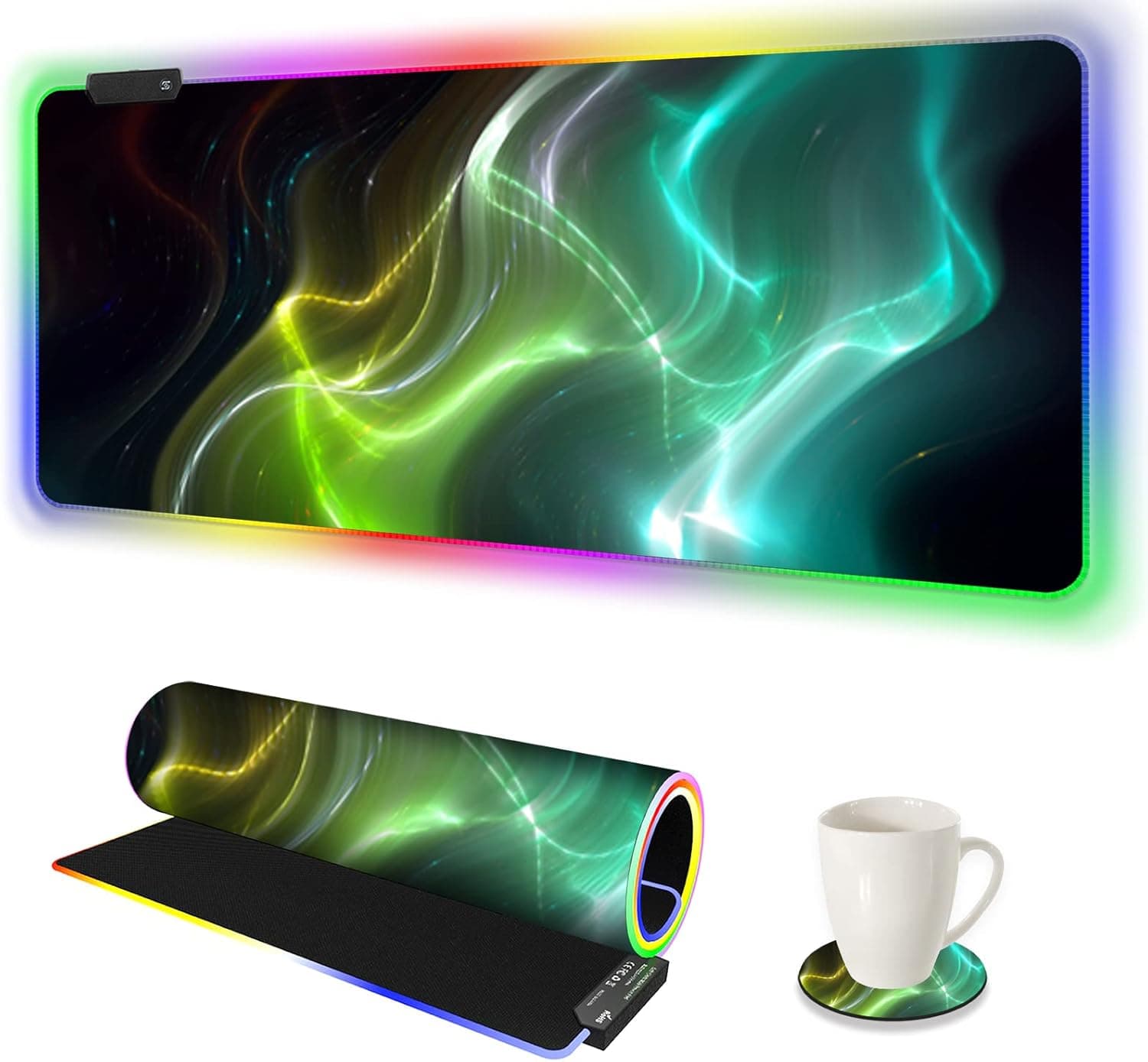 AIMSA Large RGB Gaming Mouse Pad (35.4" x 15.8")