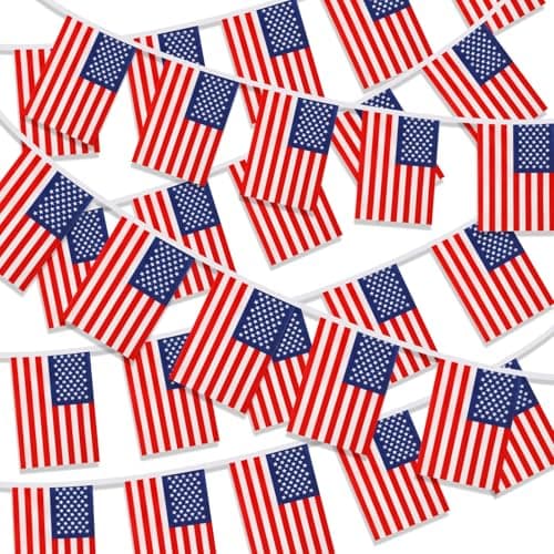Anley Patriotic Pennant Flag Banner String - image 1