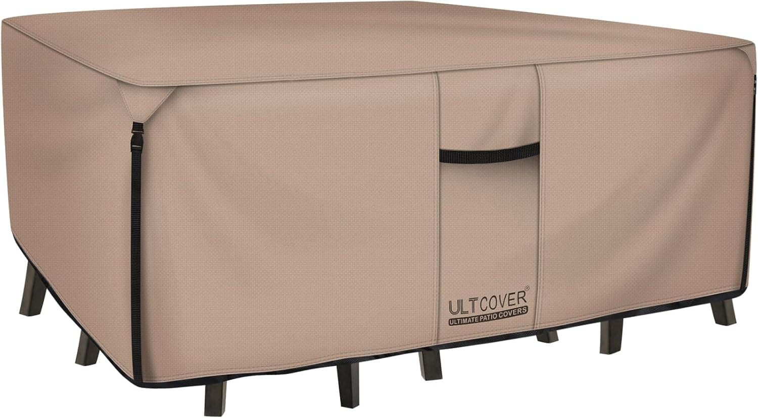 ULTCOVER Rectangular Patio Heavy Duty Table Cover, 600D Tough Canvas Waterproof - image 1