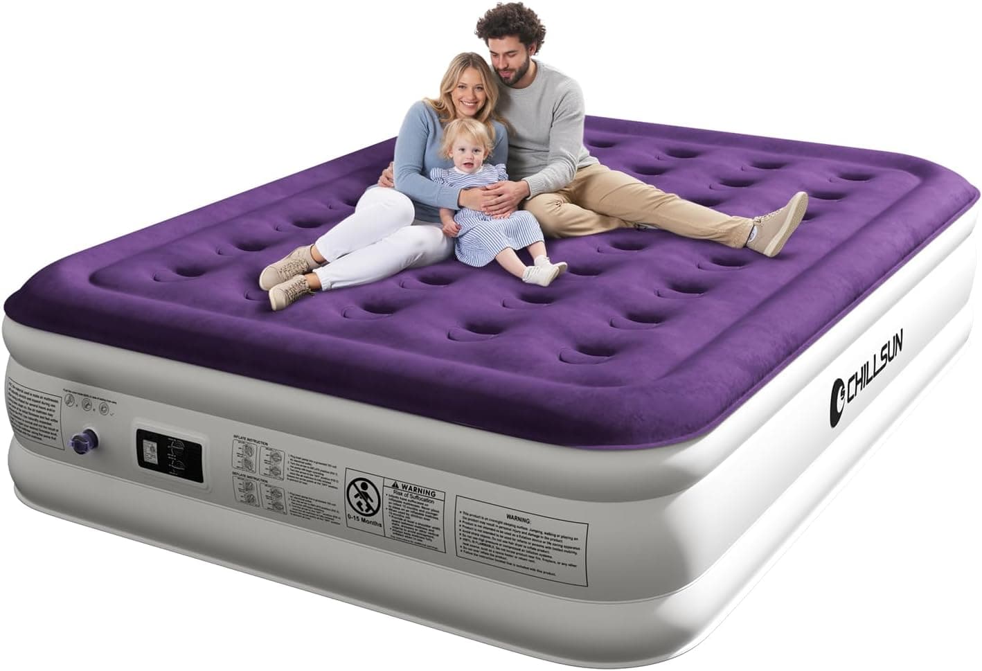 CHILLSUN Queen Air Mattress with Built-in Pump - image 1