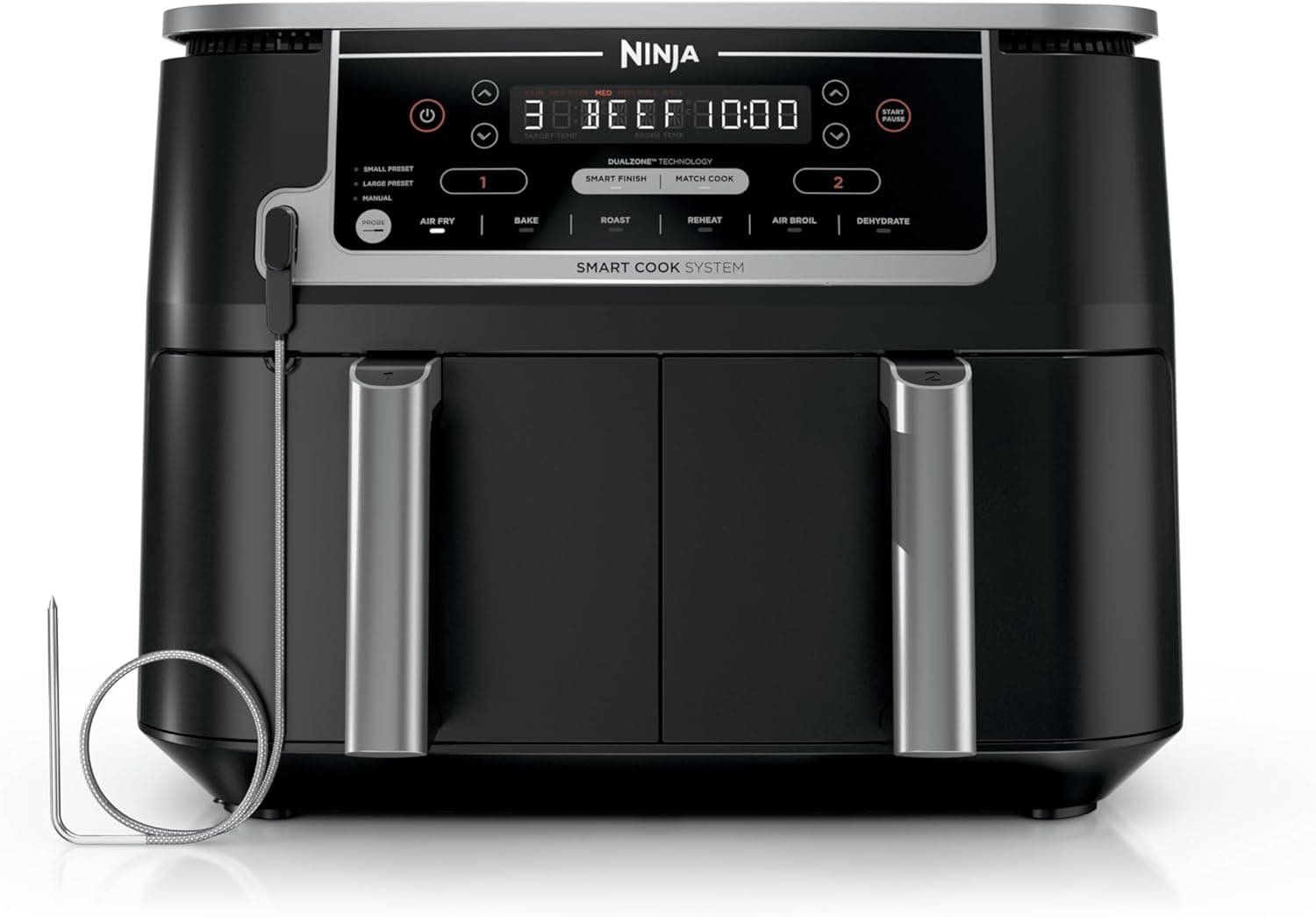 Ninja DZ550 Foodi 10-Quart 6-in-1 DualZone Smart XL Air Fryer