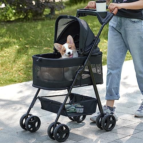 Zoosky 3-in-1 Pet Stroller with Removable Carrier - image 1