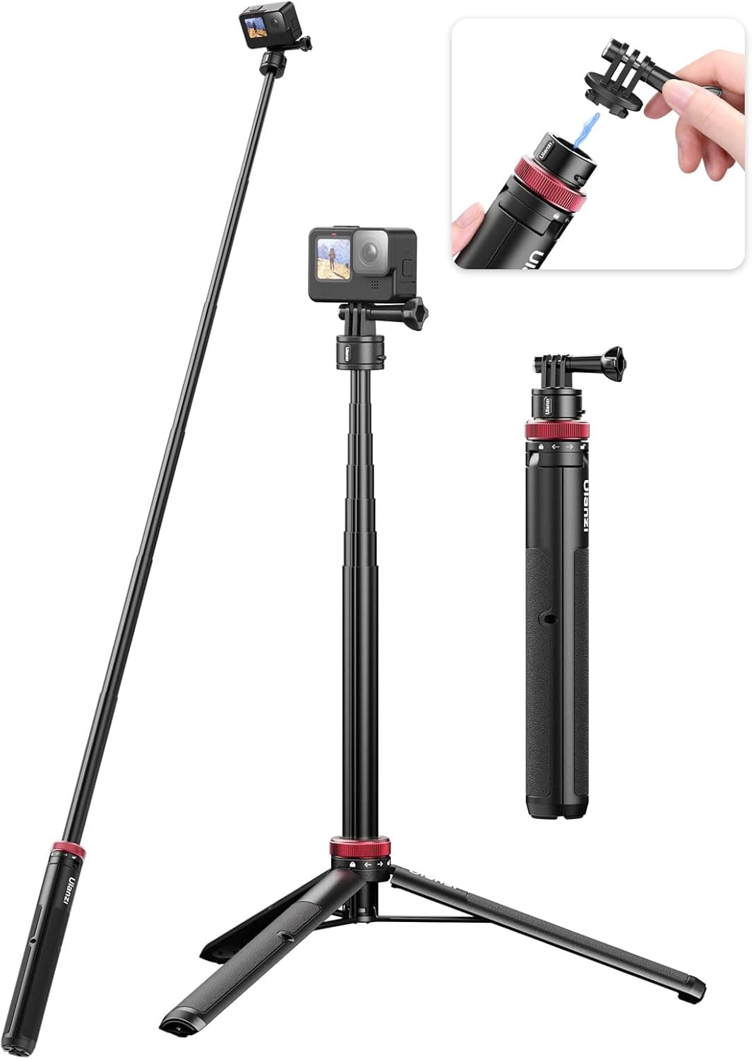 ULANZI Go Quick II Selfie Stick Tripod for GoPro (57-inch) - image 1