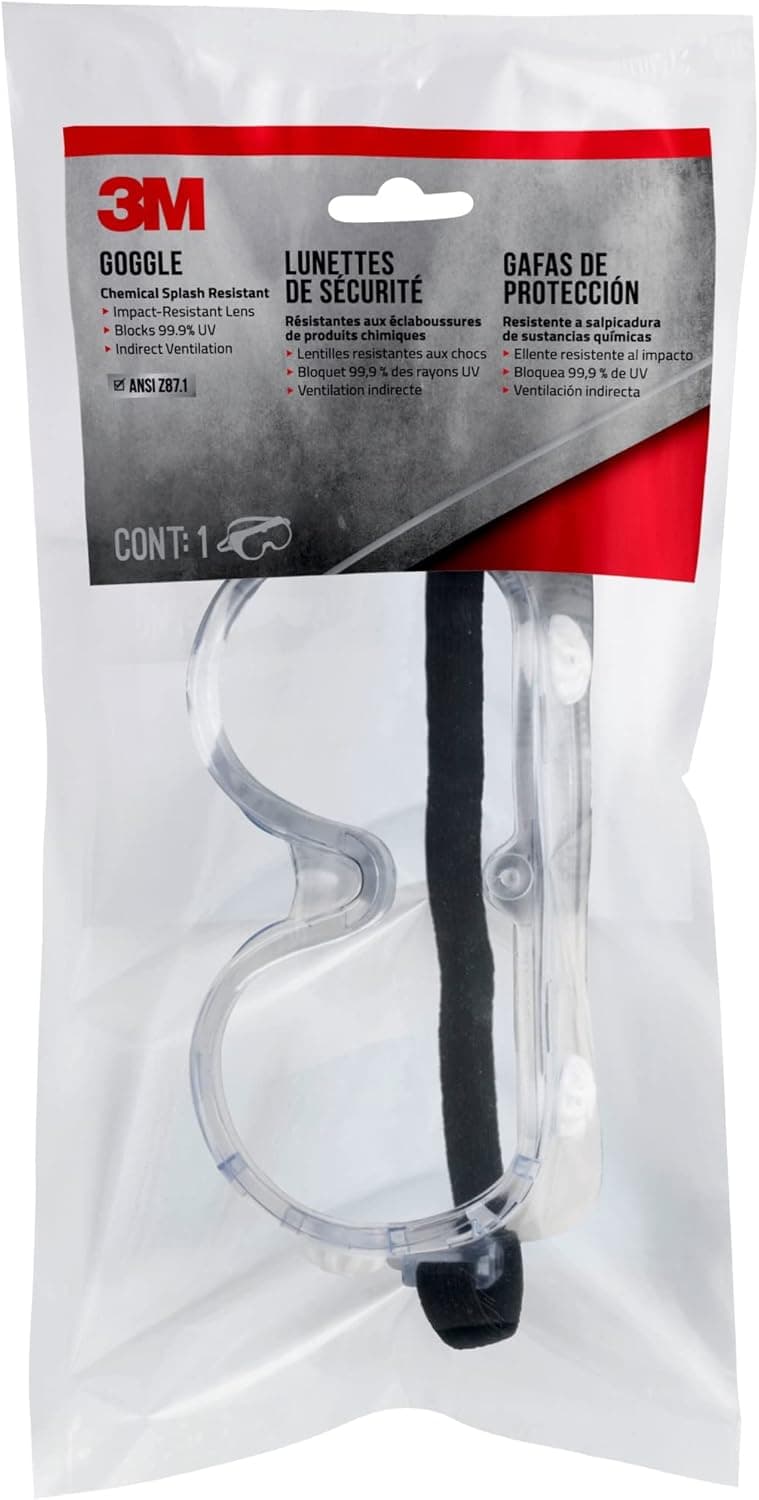 3M Chemical Splash/Impact Safety Goggles