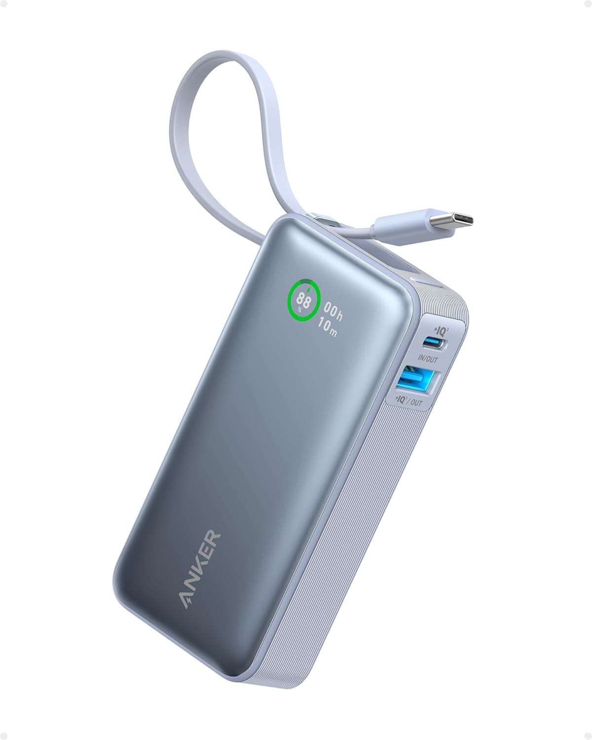 Anker Nano Power Bank 10,000mAh with Built-in USB-C Cable