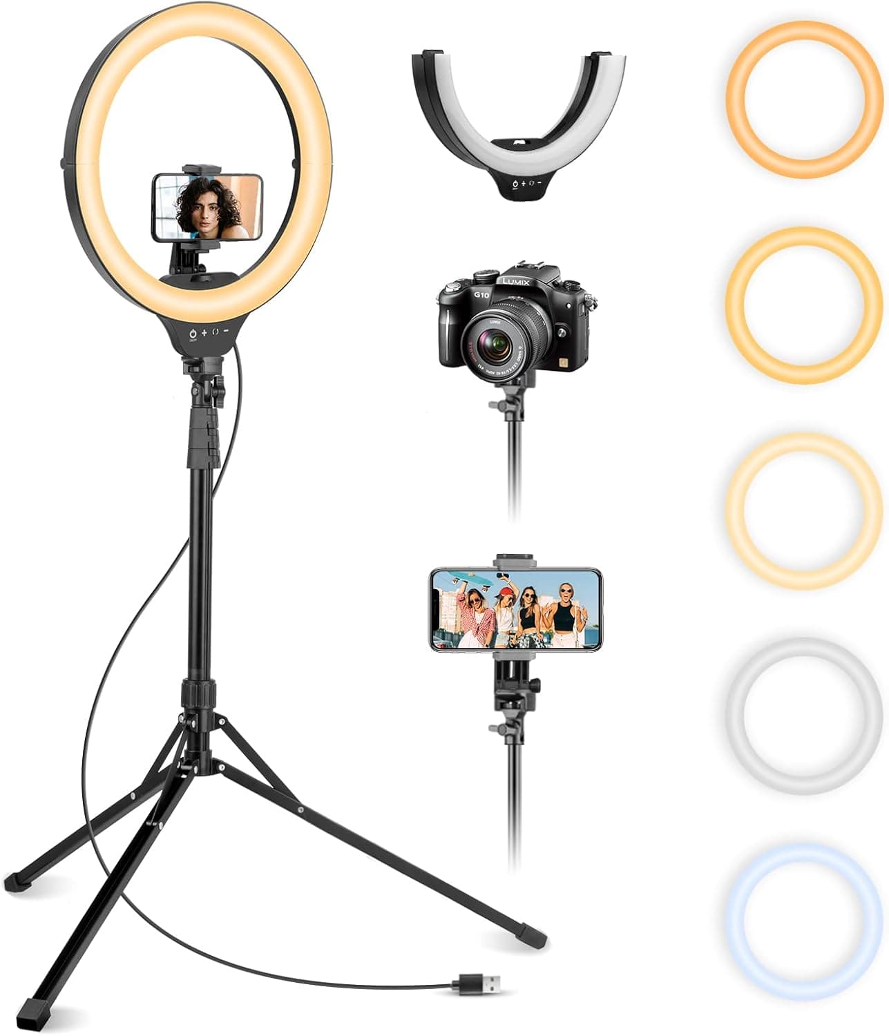 Aureday 14-Inch Ring Light with 62-Inch Tripod - image 1