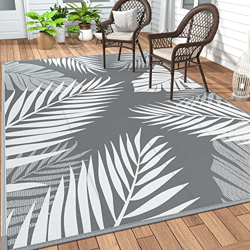 GENIMO Outdoor Rug 5x8 Waterproof Reversible Plastic Straw Mat - image 1