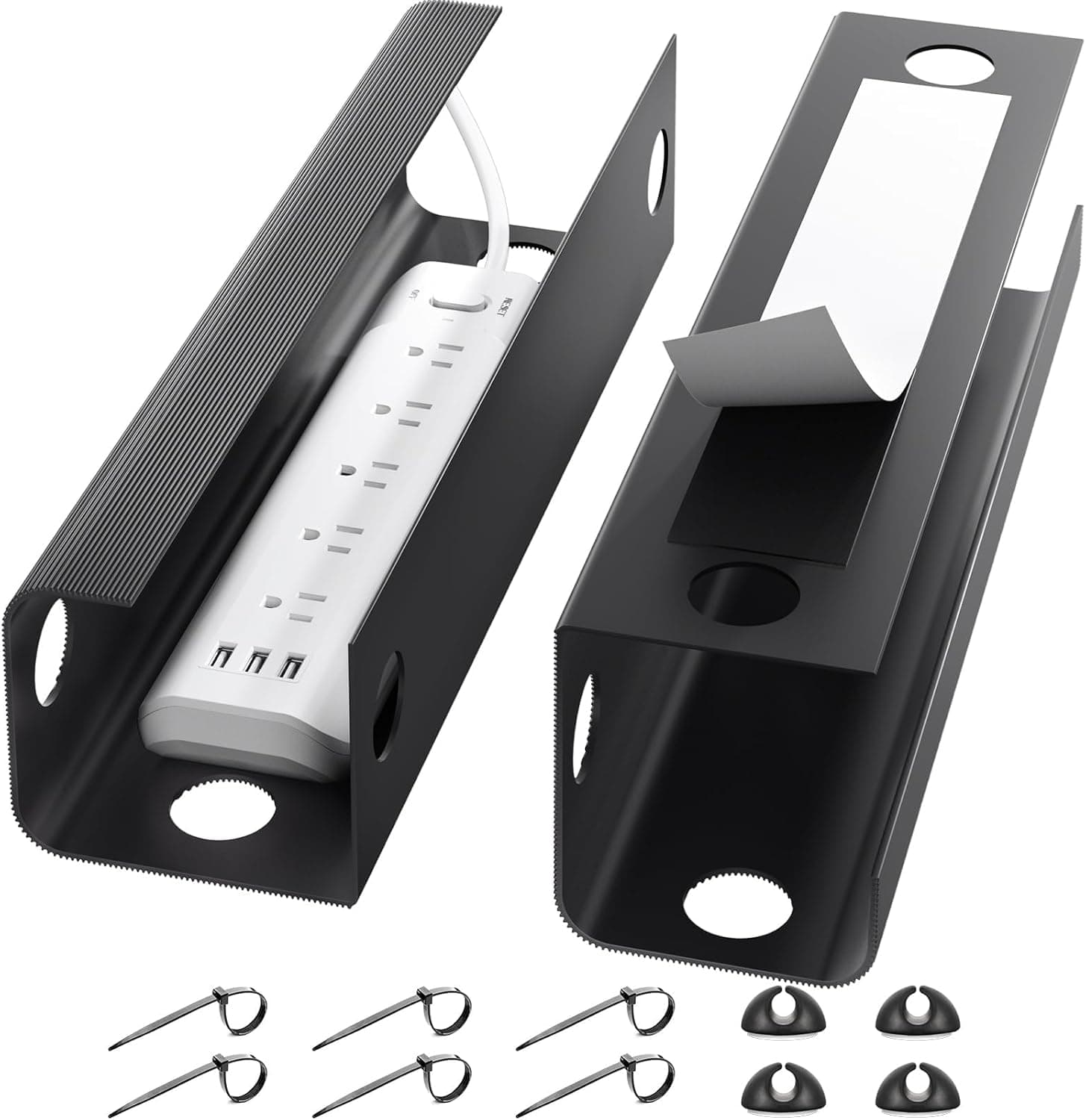 Yecaye Under Desk Cable Management Tray (2-Pack)