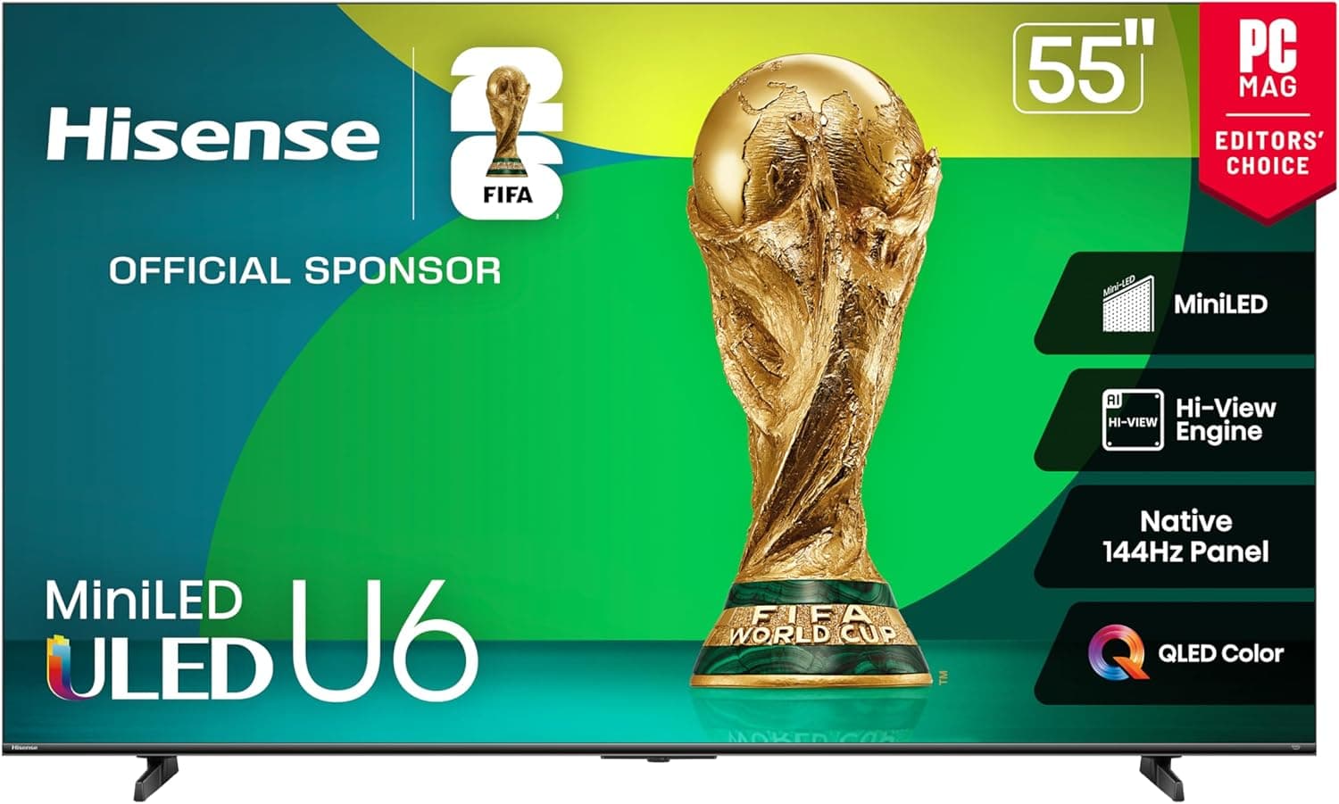 Hisense 55" Class U6 Series Mini-LED 4K UHD Smart Fire TV (55U65QF