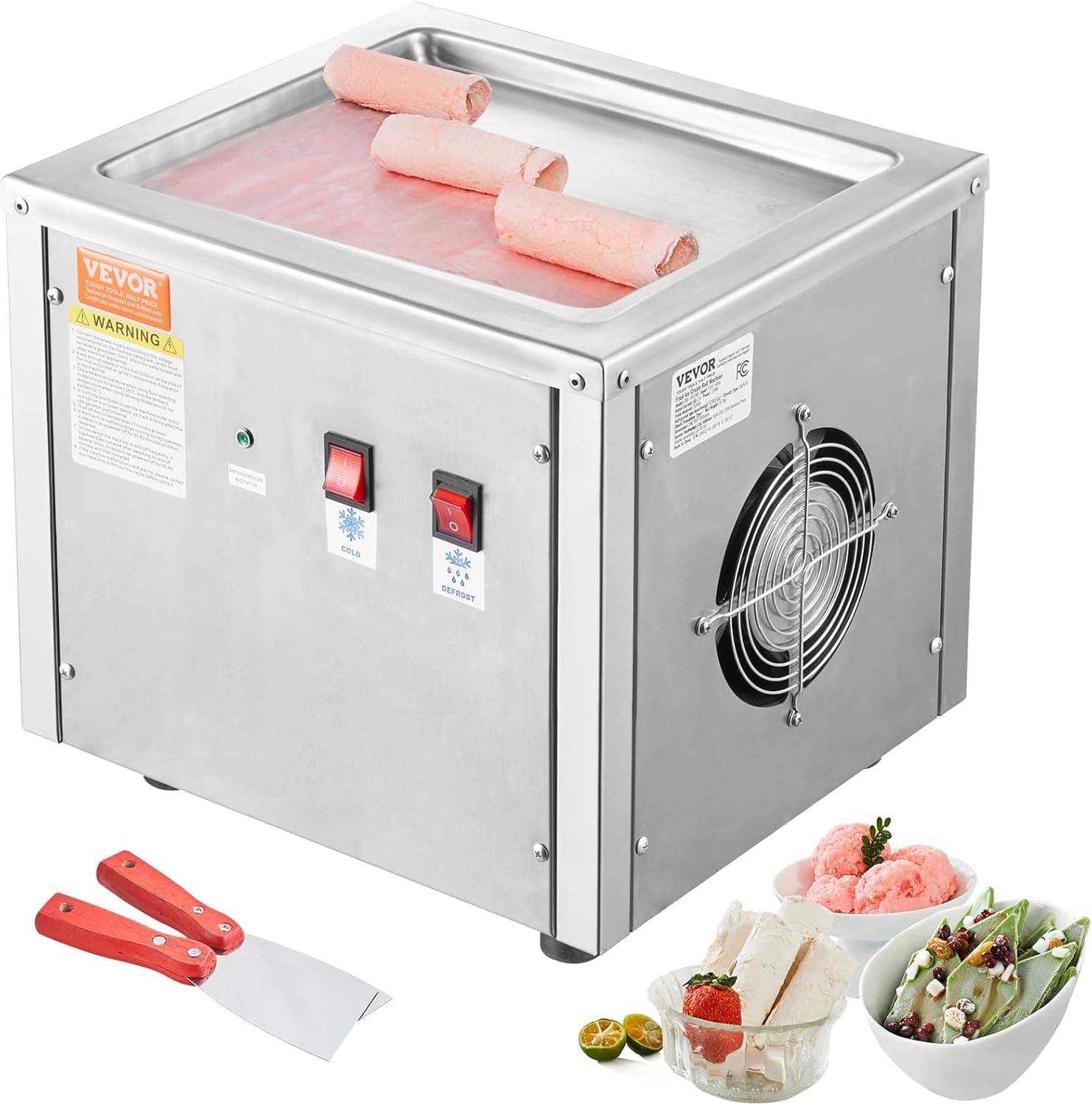 Happybuy Fried Ice Cream Roll Machine with Compressor - image 1