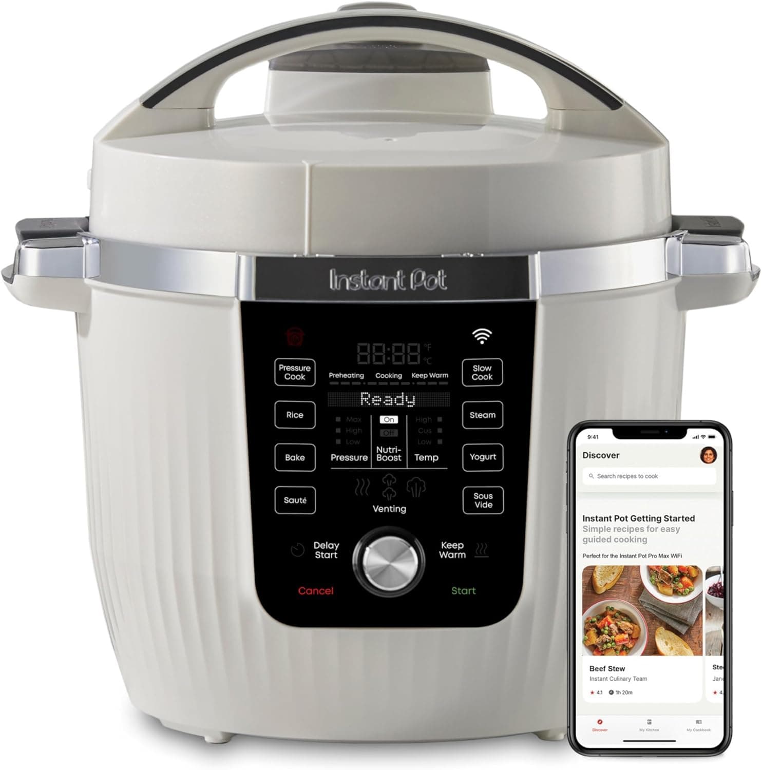 Instant Pot PRO Max Wi-Fi Smart 10-in-1 Pressure Cooker (6 Quart) - image 1
