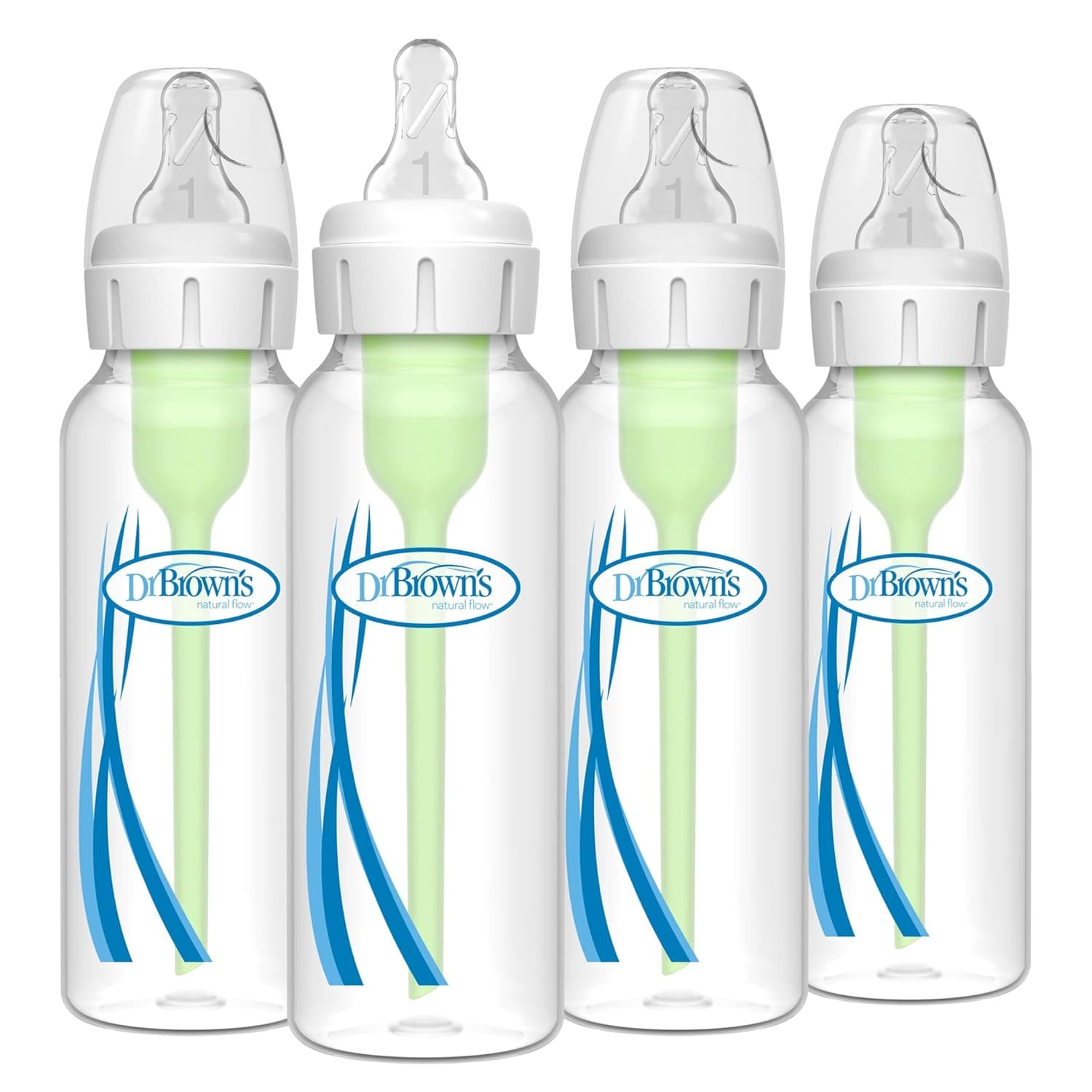 Dr. Brown's Natural Flow Anti-Colic Options+ Narrow Bottle (8 oz, 4-Pack) - image 1
