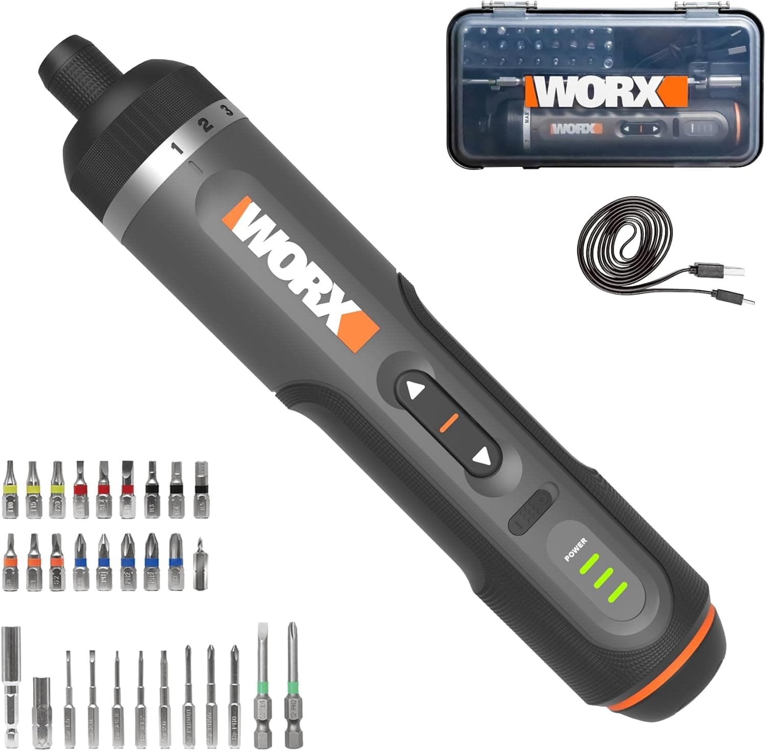WORX WX242L 4V Lithium Screwdriver with 30-Piece Kit - image 1