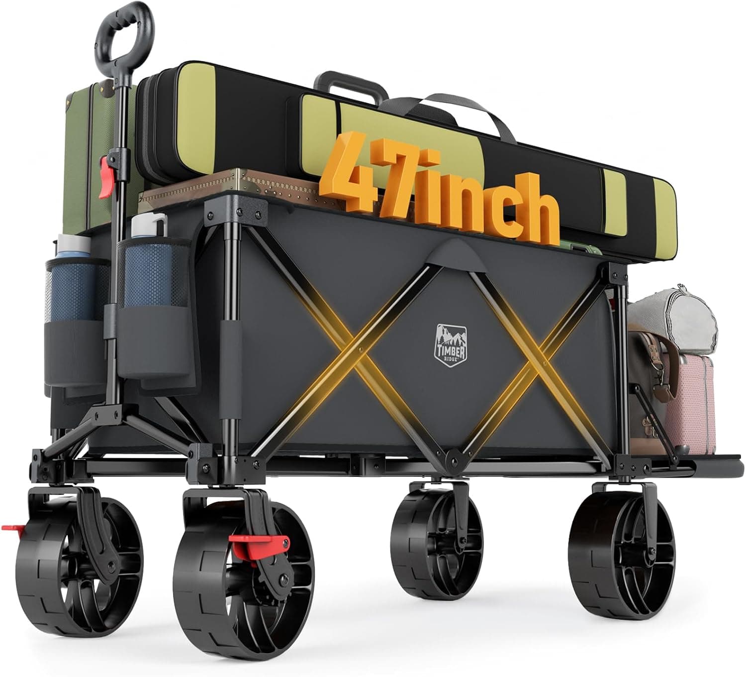 Timber Ridge 47" Collapsible Beach Wagon with Tailgate - image 1
