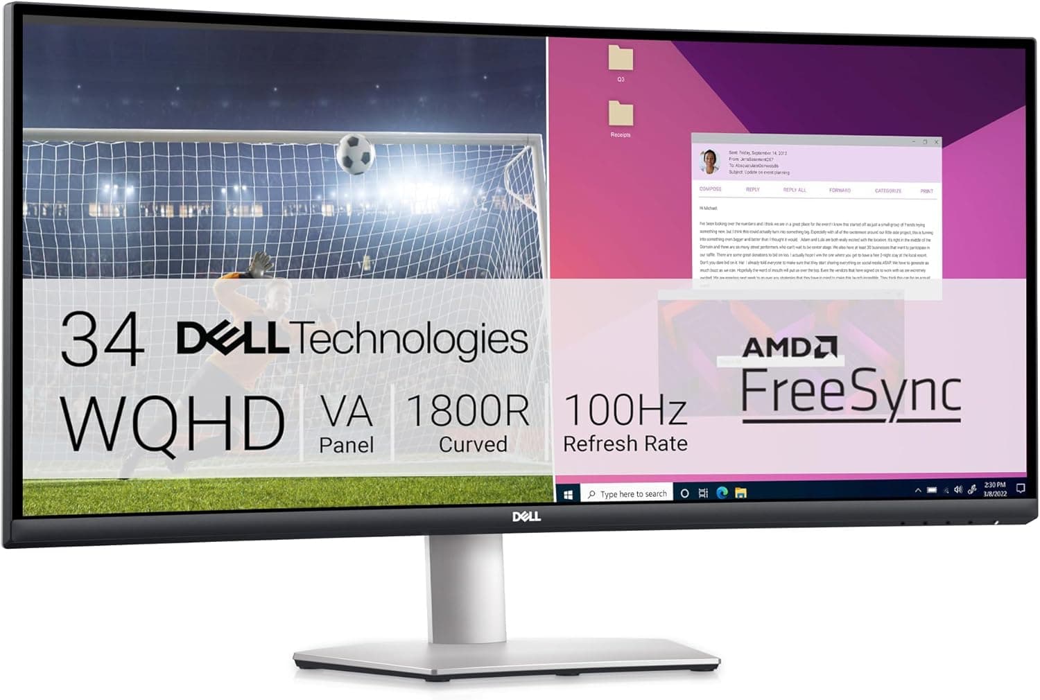 Dell S3423DWC 34-Inch Curved Ultrawide Monitor - image 1