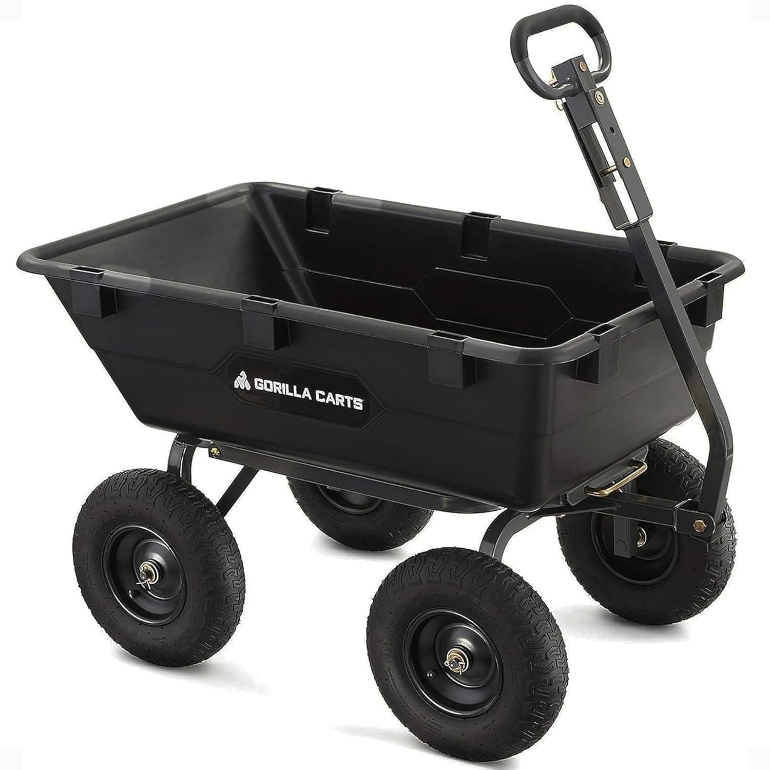 Gorilla Carts GOR6PS Heavy-Duty Poly Dump Cart, 6 Cu. Ft. - image 1