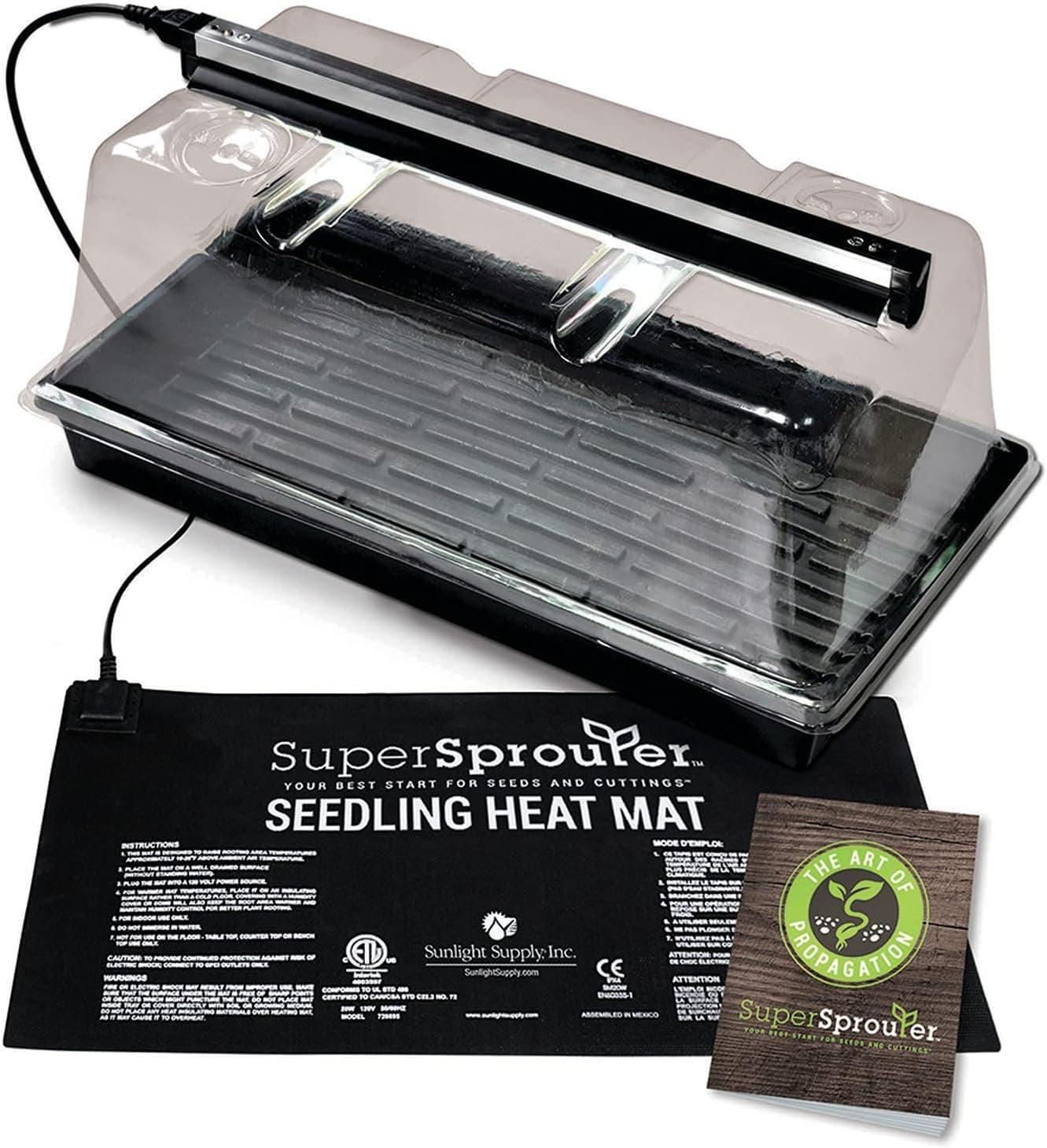 Super Sprouter Premium Heated Propagation Kit with T5 Light - image 1