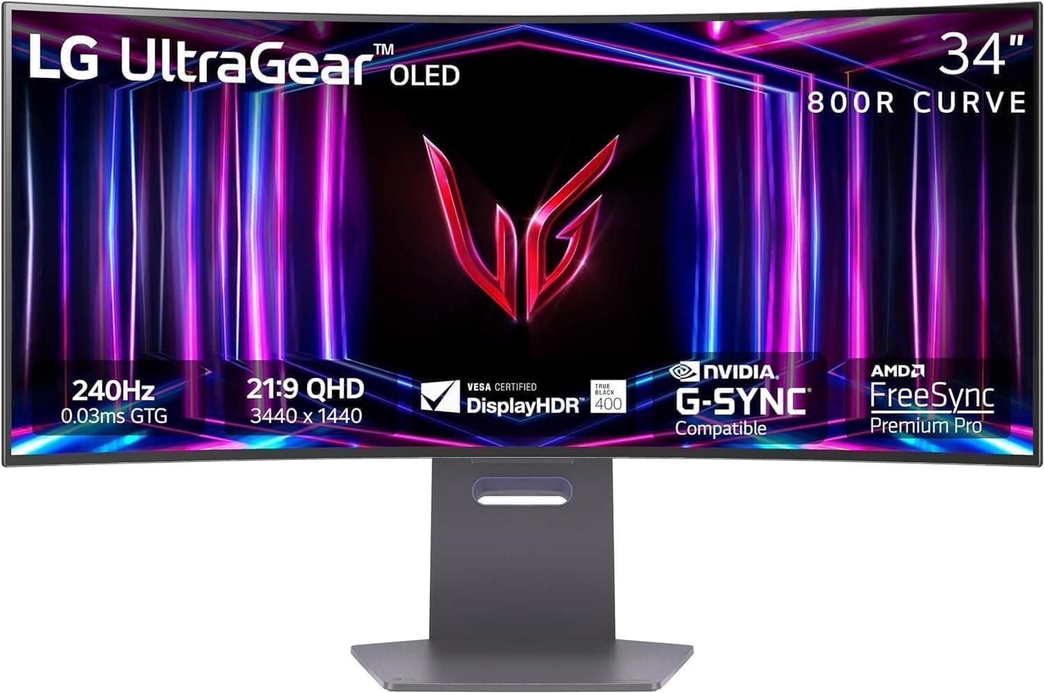 LG 34" UltraGear OLED Curved Gaming Monitor (240Hz)