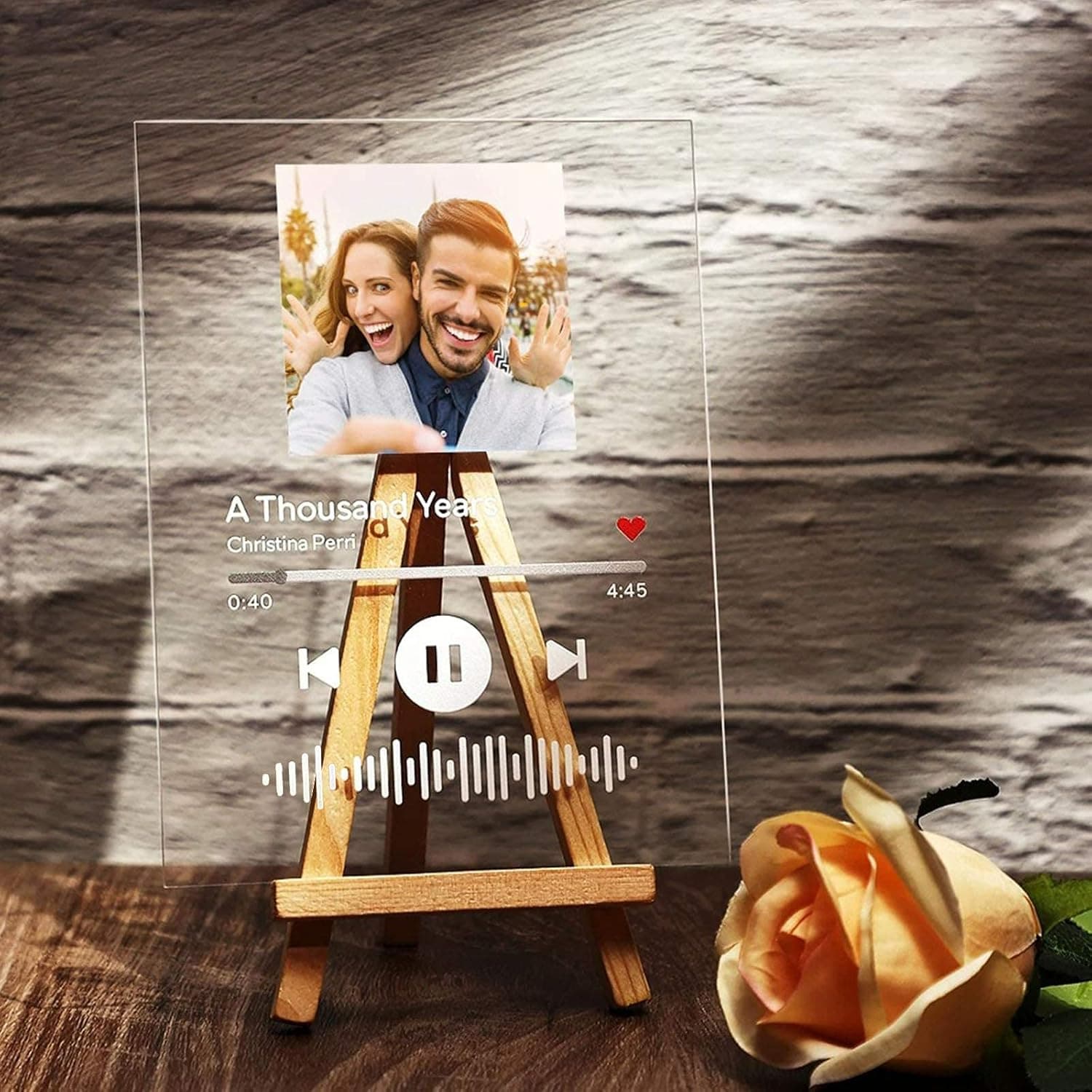 Custom Spotify Glass Art Plaque with Scannable Code