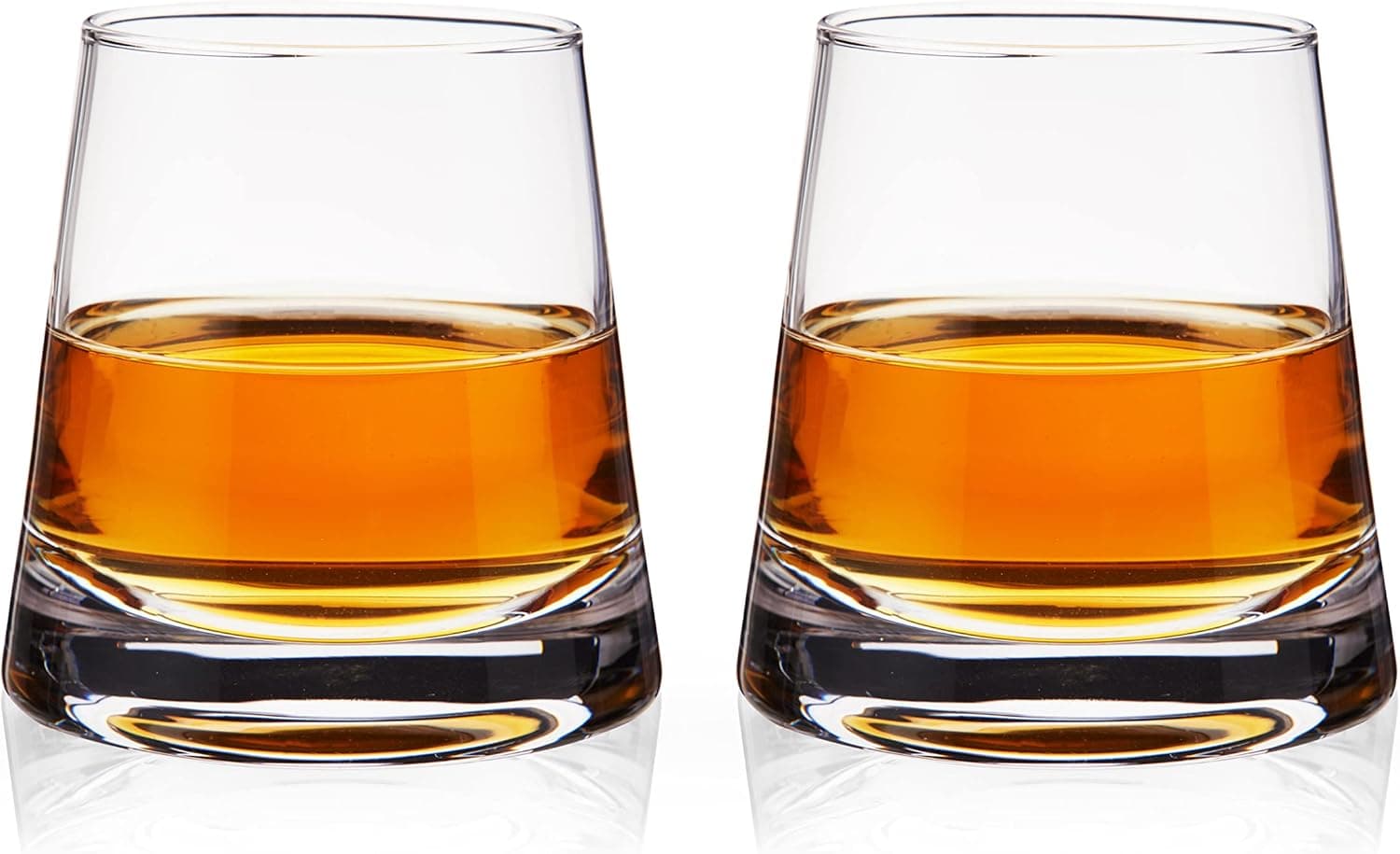 Viski Burke Whiskey Glasses with Pyramid Design, Set of 2 - image 1