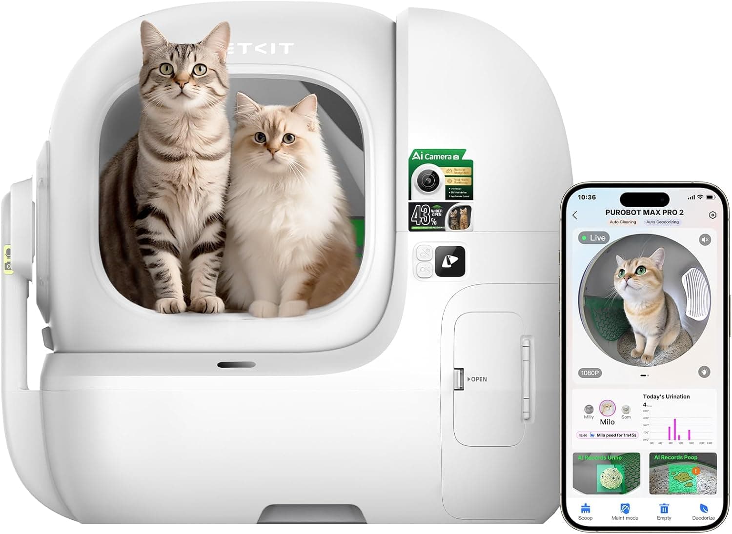 PETKIT Purobot Max Pro Self-Cleaning Litter Box - image 1