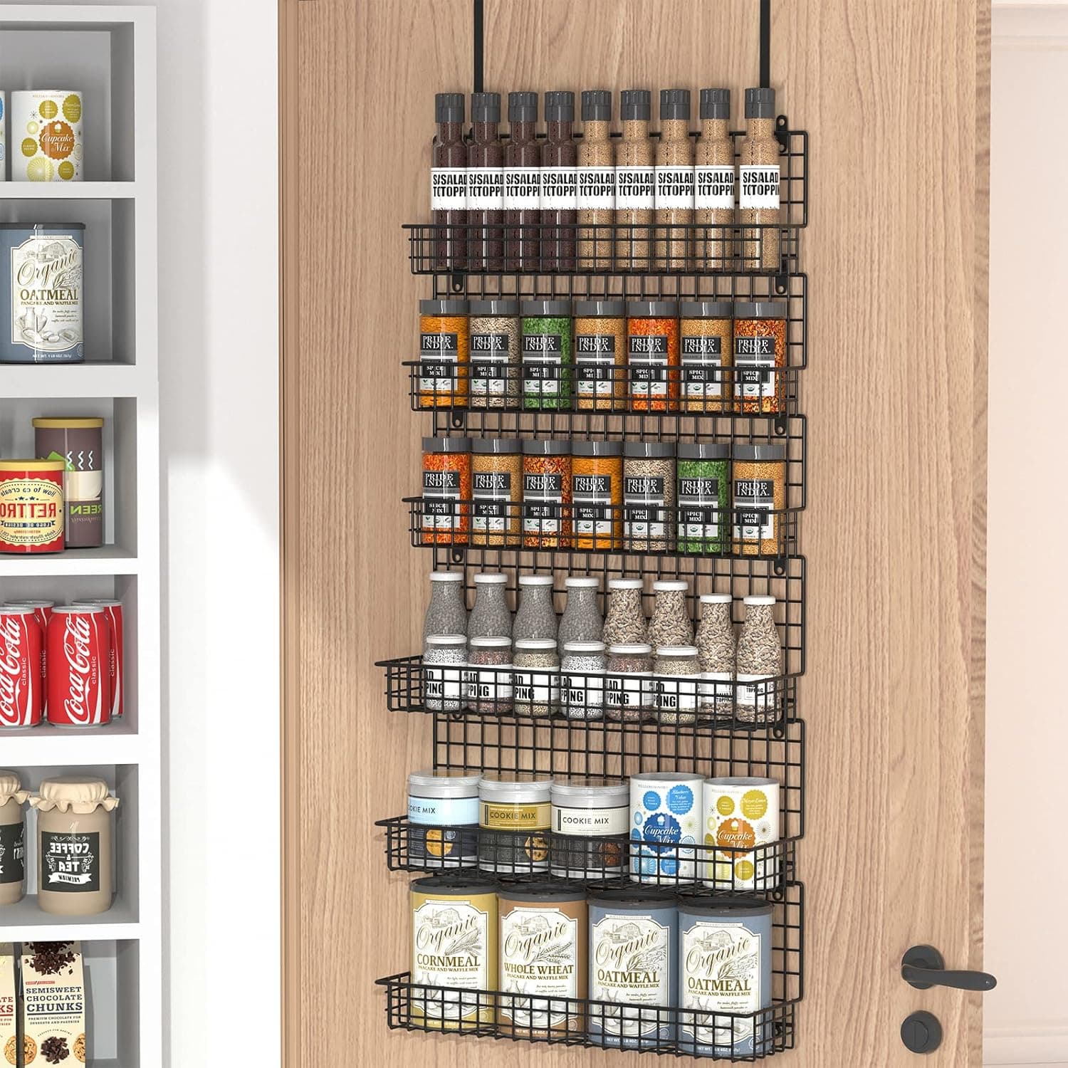 JKsmart 6-Tier Spice Rack Organizer with Door Hook - image 1