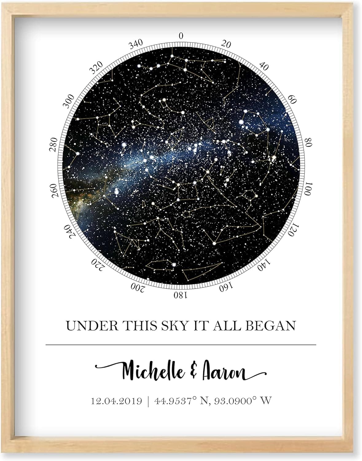 Custom Star Map - Personalized Night Sky Print - image 1