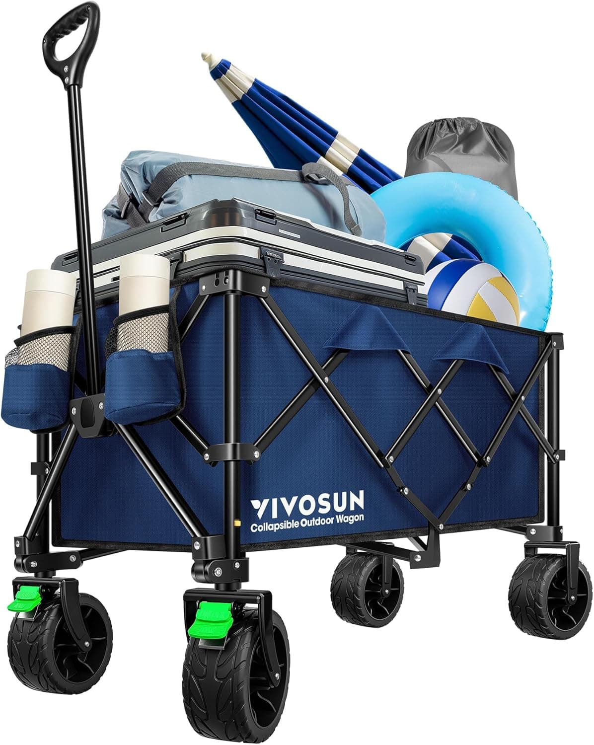 VIVOSUN Collapsible Folding Wagon with All-Terrain Wheels - image 1