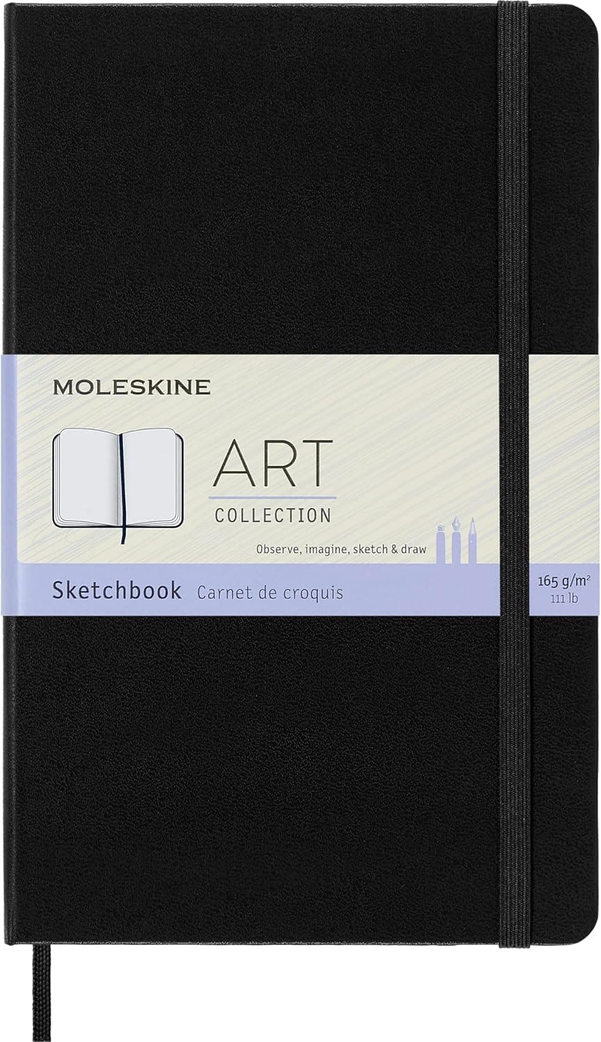 Moleskine Art Sketchbook, Hard Cover, Large (5" x 8.25")