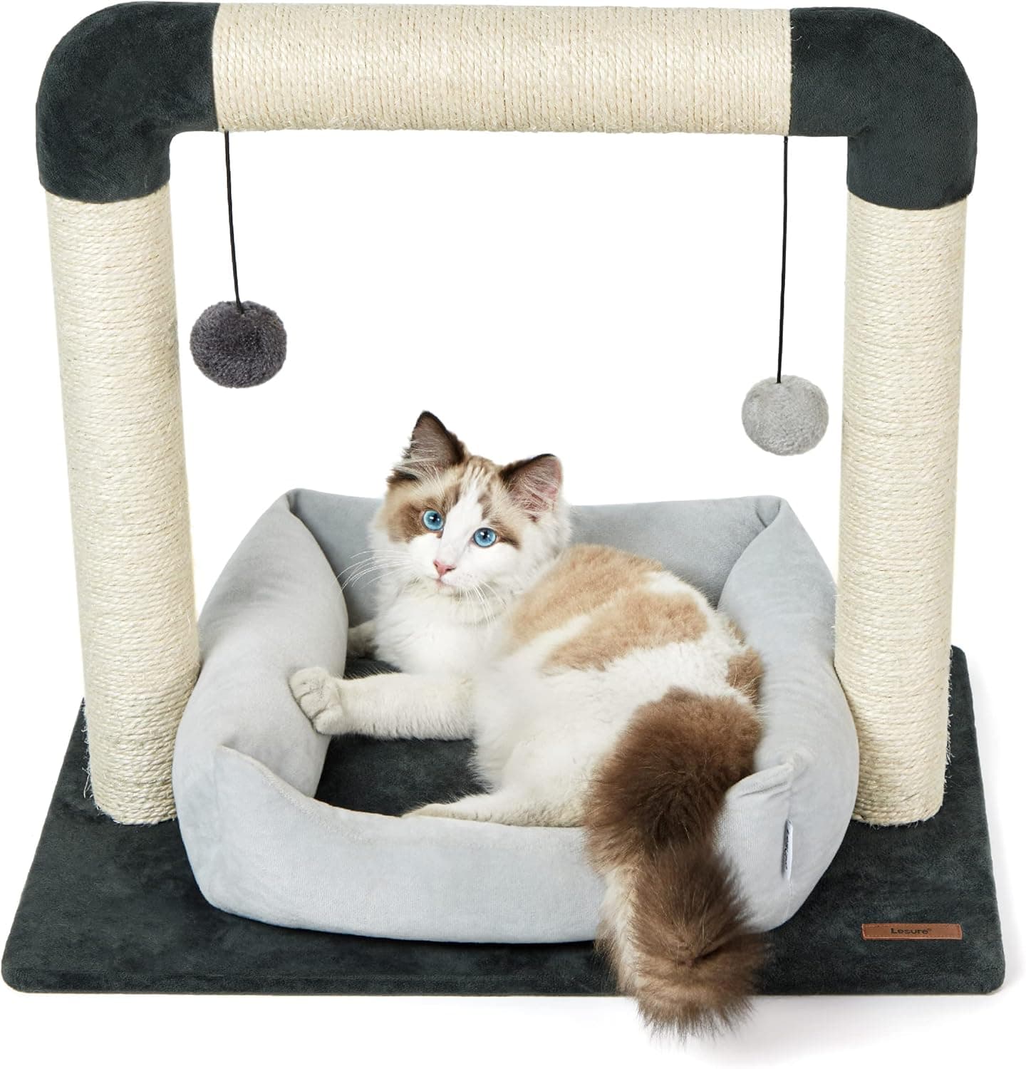Lesure 2-in-1 Cat Scratching Post with Removable Bed - image 1