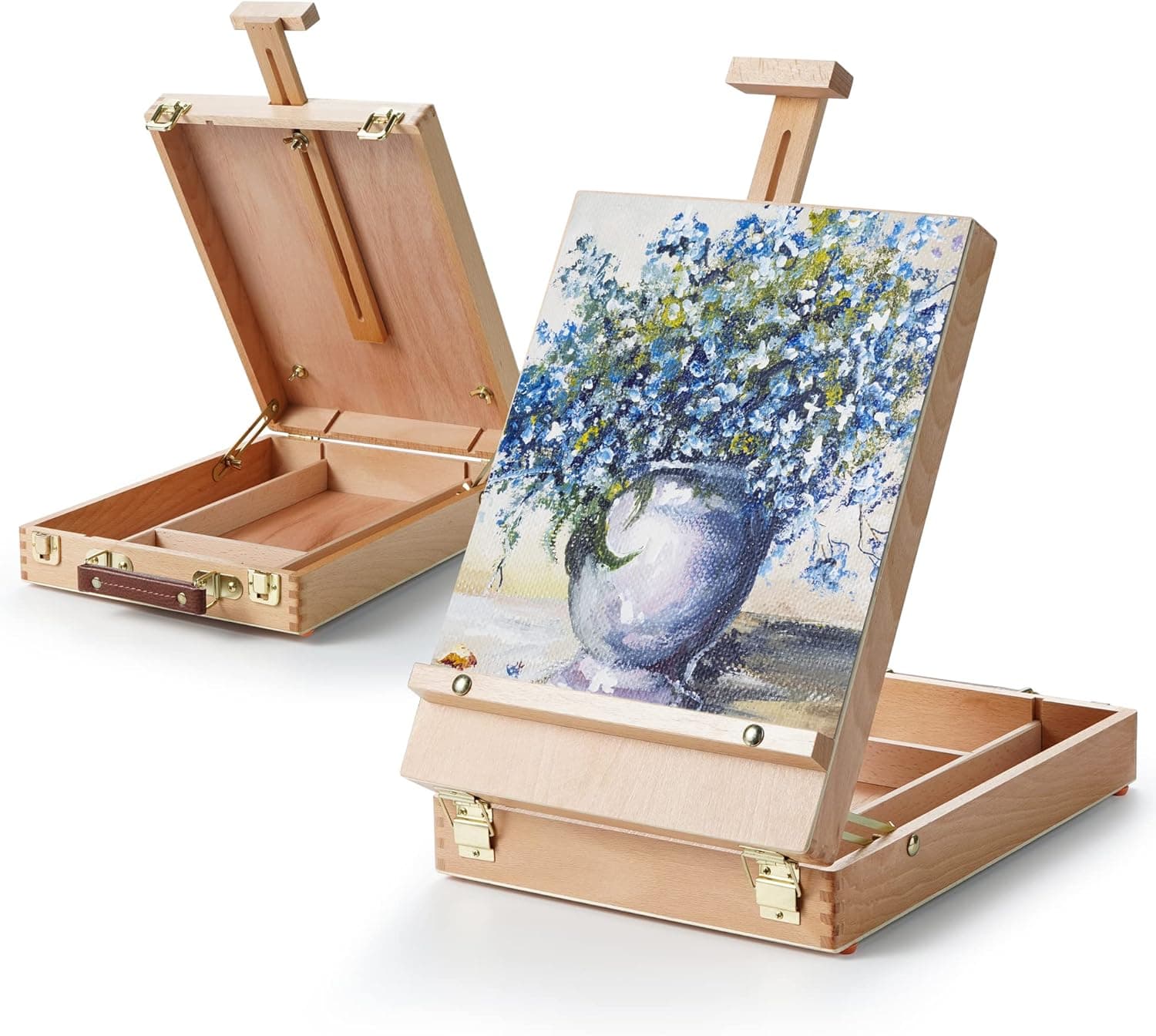 ARTIFY Adjustable Beechwood Tabletop Painting Easel Box - image 1