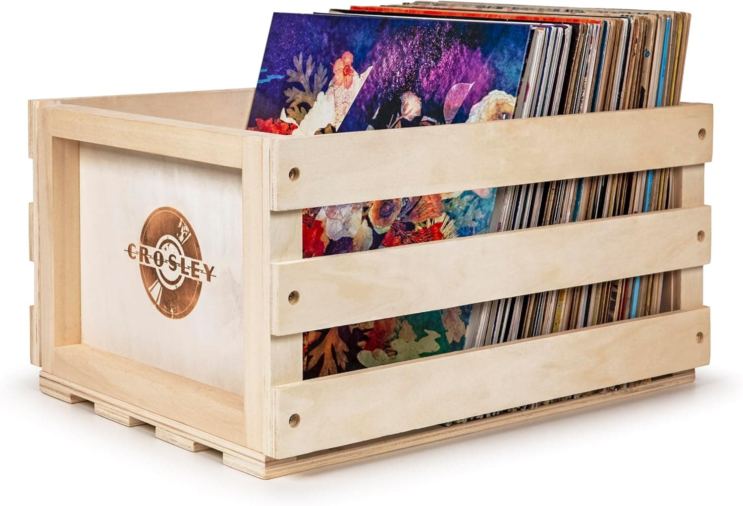 Crosley Record Storage Crate (Holds 75 Albums)