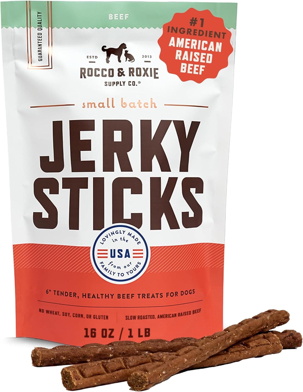 Rocco & Roxie Beef Jerky Dog Treats - image 1