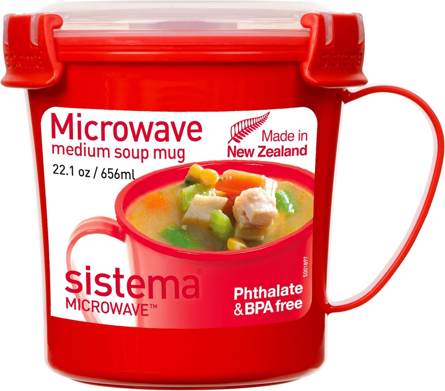 Sistema Microwave Soup Mug with Lid and Steam Release Vent, 22.1 oz - image 1