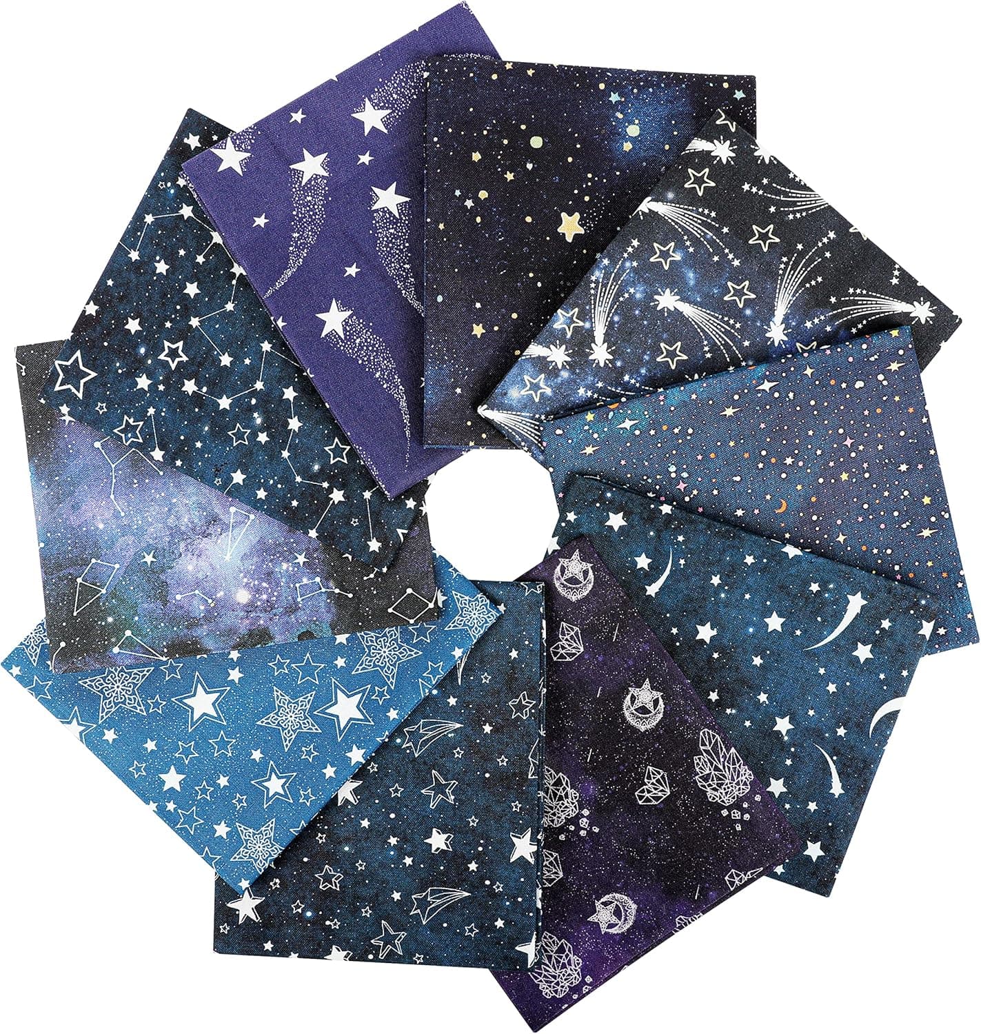 Craftido 100% Cotton Fat Quarter Bundle (10 Pieces, 18" x 21")